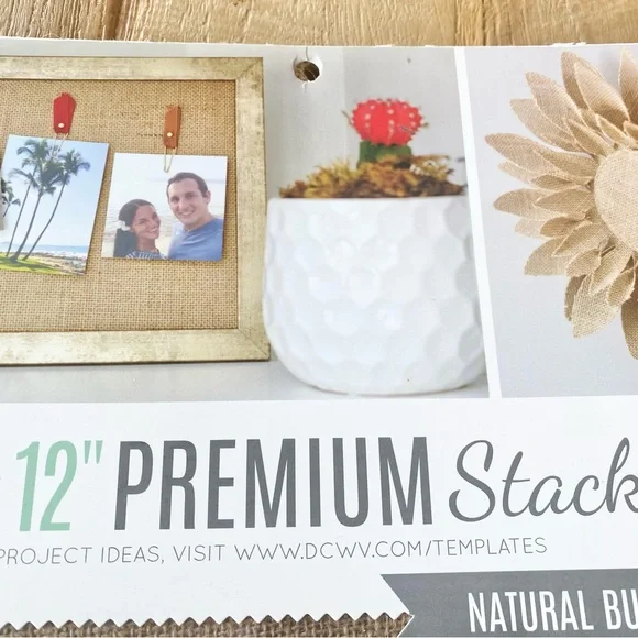 DCWV Natural Burlap 12x12 Premium Stack - Picture 3 of 6